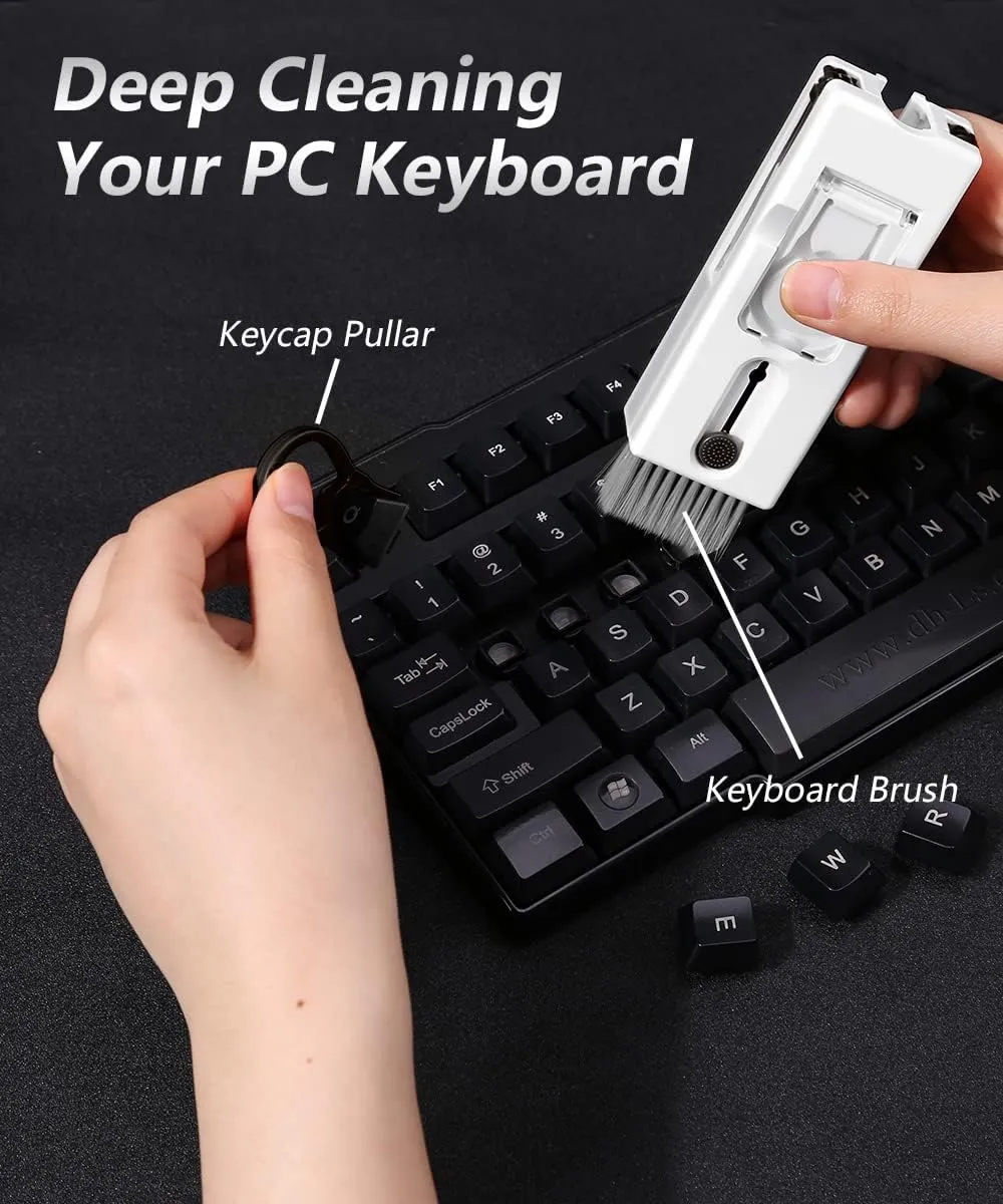 11Pcs Keyboard, Earbuds, Camera Lens, and Laptop Cleaning Brush Kit