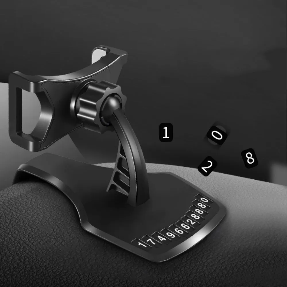 3 in 1 Car GPS Smartphone Holder: Dashboard / Visor Clamp   AC Grid Clip for BLU Dash Music Jr - Black