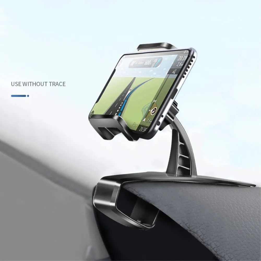 3 in 1 Car GPS Smartphone Holder: Dashboard / Visor Clamp   AC Grid Clip for BLU Dash Music Jr - Black