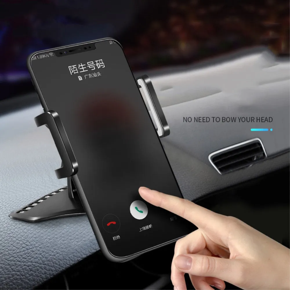 3 in 1 Car GPS Smartphone Holder: Dashboard / Visor Clamp   AC Grid Clip for Micromax A88, Canvas Music - Black