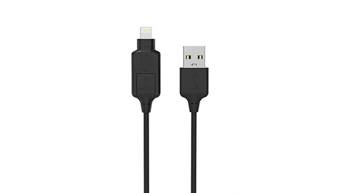 3 Pack: SCOSCHE StrikeLine Pro Charge & Sync Apple MFi Certified Cable for Lightning & micro USB Devices