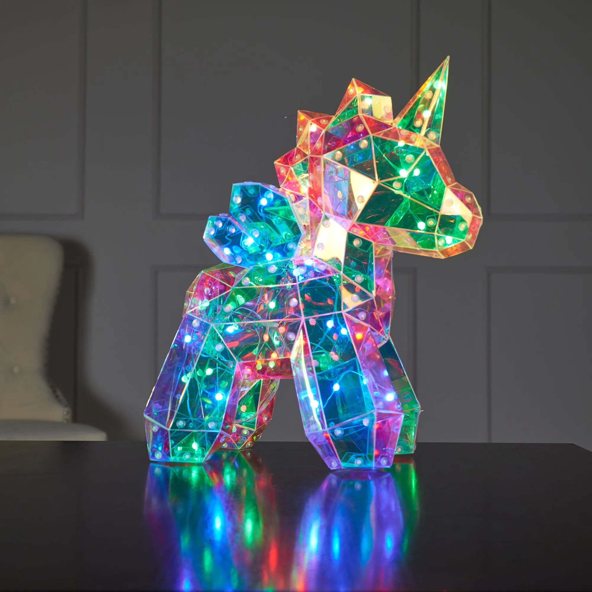 37300-C - Enchanting PET Unicorn LED Lights: Vibrant RGB Glow with USB Power