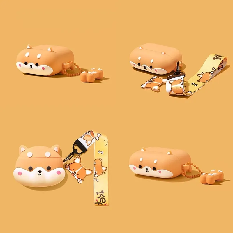 3D Shiba Inu Airpod Case
