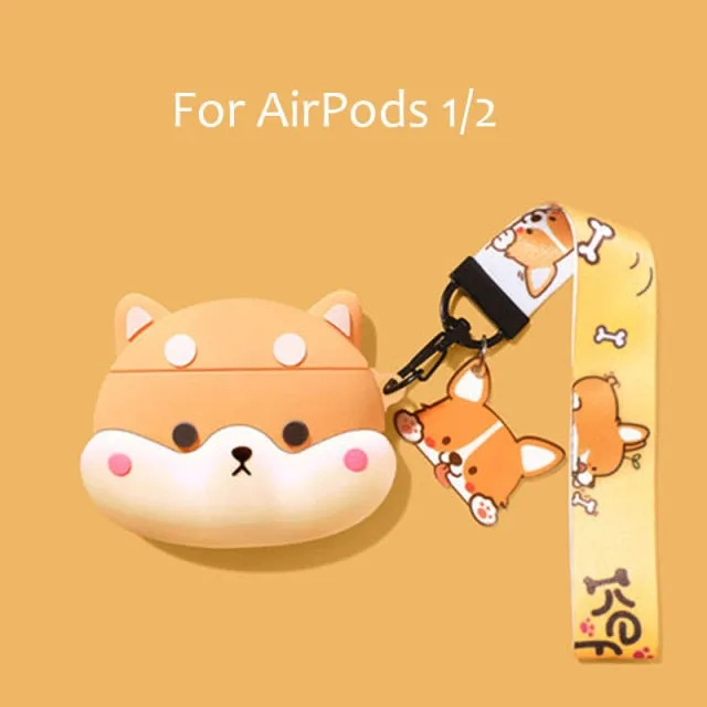 3D Shiba Inu Airpod Case