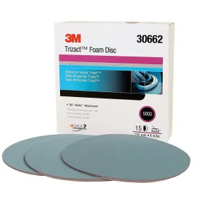 3M 30662 Trizact Hookit Foam Disc 6" P5000 15 pack