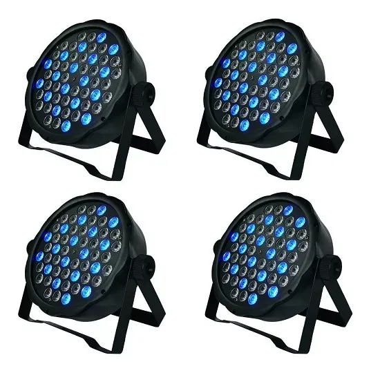 4 X 54 LEDs Professional DMX-512 RGB LED Strobe Stage PAR Lights 9 in 1