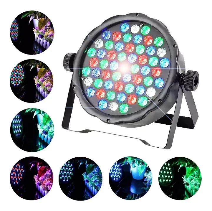 4 X 54 LEDs Professional DMX-512 RGB LED Strobe Stage PAR Lights 9 in 1