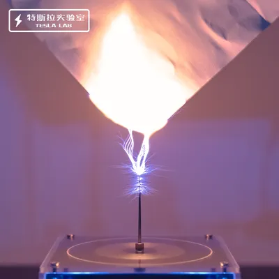 48V2A 10CM Flat-panel Bluetooth Music Tesla Coil Plasma Loudspeaker Touchable Lightning Christmas Gift