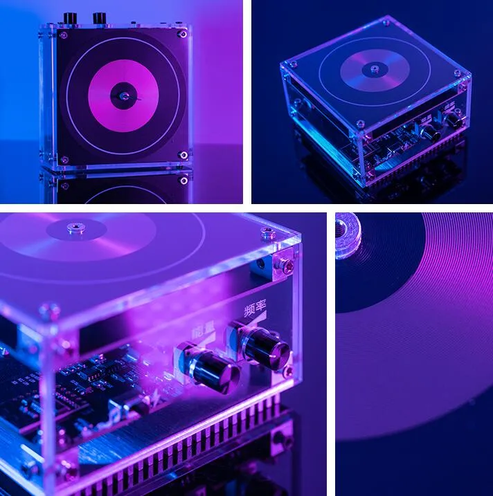 48V2A 10CM Flat-panel Bluetooth Music Tesla Coil Plasma Loudspeaker Touchable Lightning Christmas Gift
