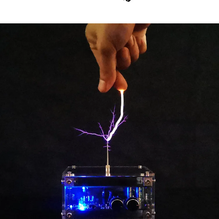 48V2A 10CM Flat-panel Bluetooth Music Tesla Coil Plasma Loudspeaker Touchable Lightning Christmas Gift