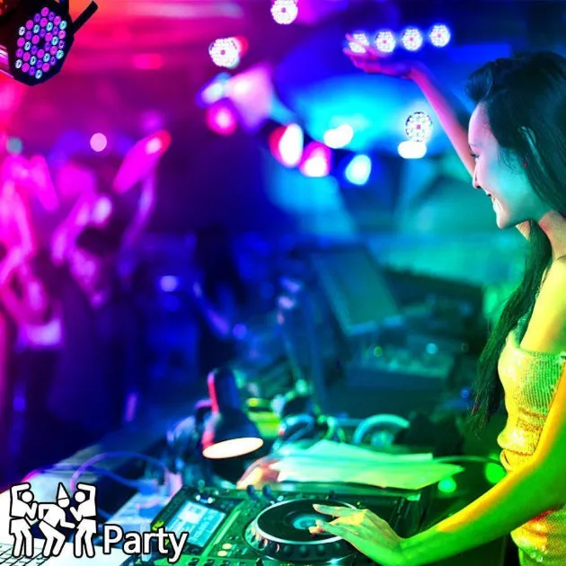 54 LEDs Professional DMX-512 RGB LED Strobe Stage PAR Light