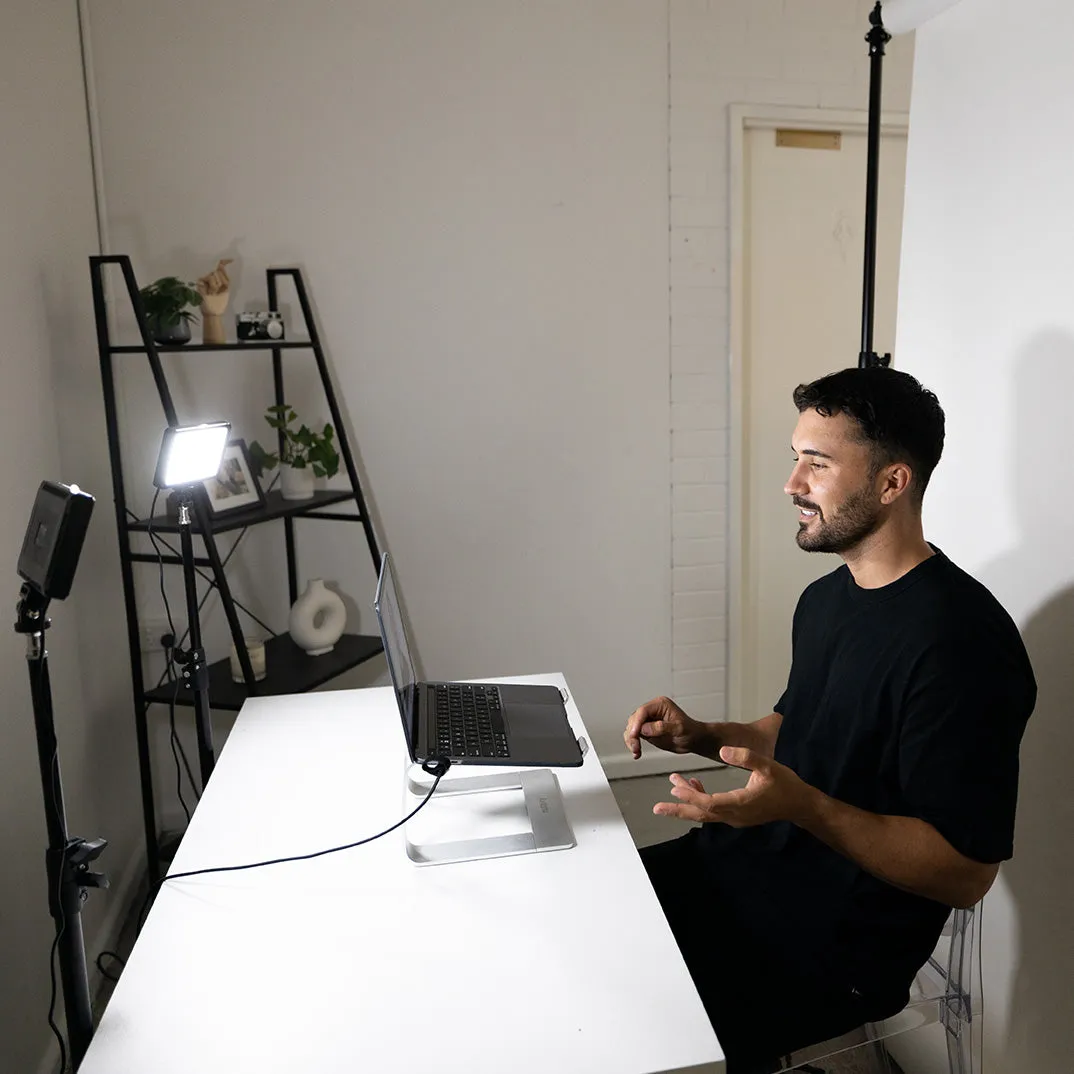 5.5" LED Photography Video Youtube Zoom Lighting Kit with Floor Stands - Crystal Air - Bundle