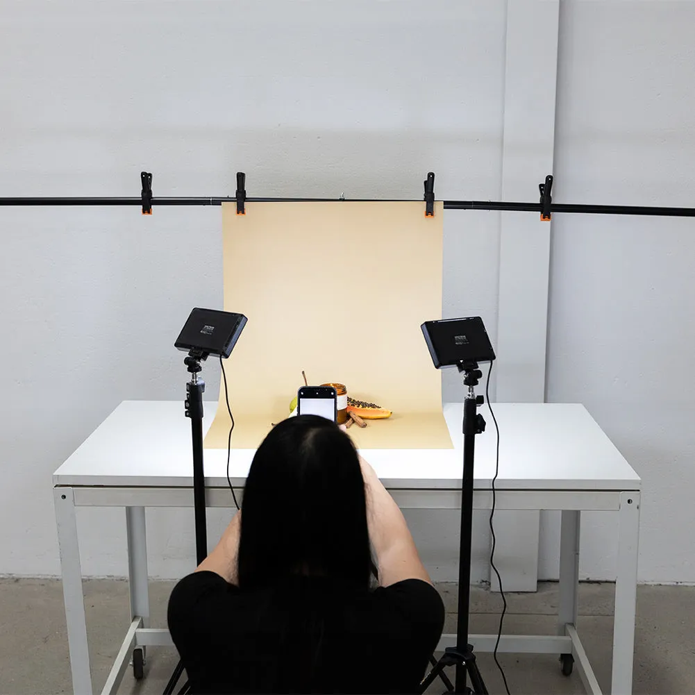 5.5" LED Photography Video Youtube Zoom Lighting Kit with Floor Stands - Crystal Air - Bundle