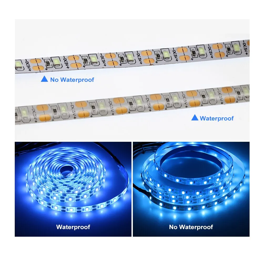 5V USB LED Strip 2835 Light Flexible 1M 2M 3M White Warm White Ice lue Purple Pink RGB for TV Background Fairy Night Tape