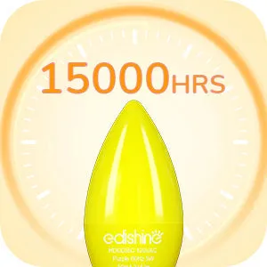 6 Pack Dimmable Yellow Light Bulb-HDCC35E