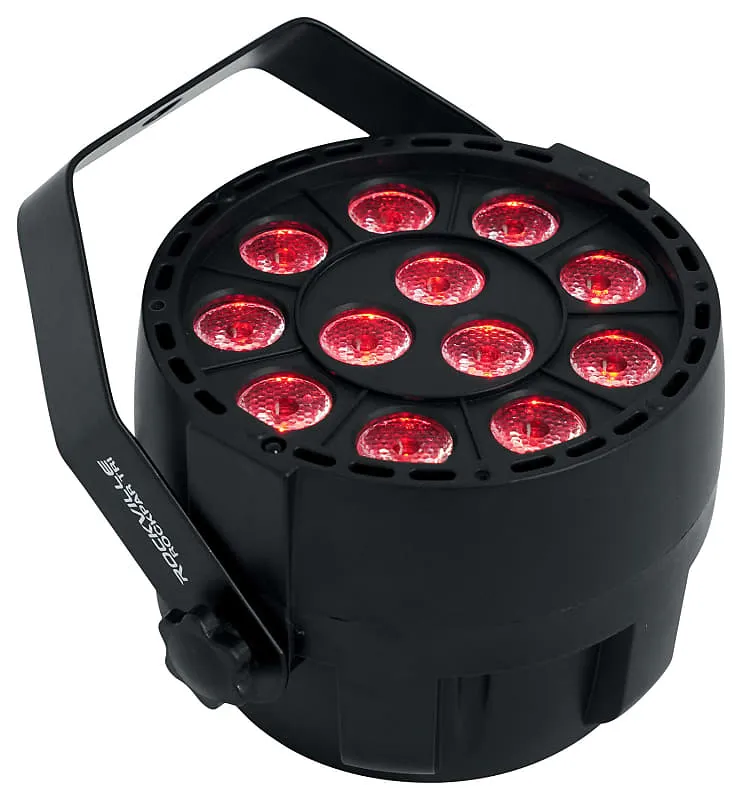 6) Rockville RockPAR TRI LED RGB Compact Par Can DJ DMX Wash Lights Remote Black (6) ROCKPAR TRI BLACK