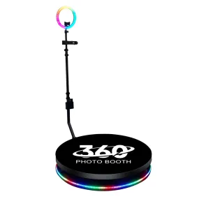 68 cm 360-Degree Photo Booth RGB - Slow Motion Rotating Portable Selfie Platform