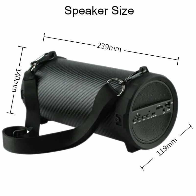 89mm Big Bass Outdoor Bluetooth Speaker Wireless Sports Portable Subwoofer Bike Car music Speakers Radio FM Mp3 player