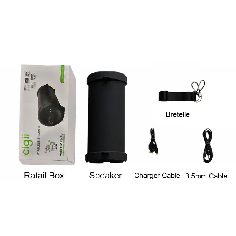 89mm Big Bass Outdoor Bluetooth Speaker Wireless Sports Portable Subwoofer Bike Car music Speakers Radio FM Mp3 player