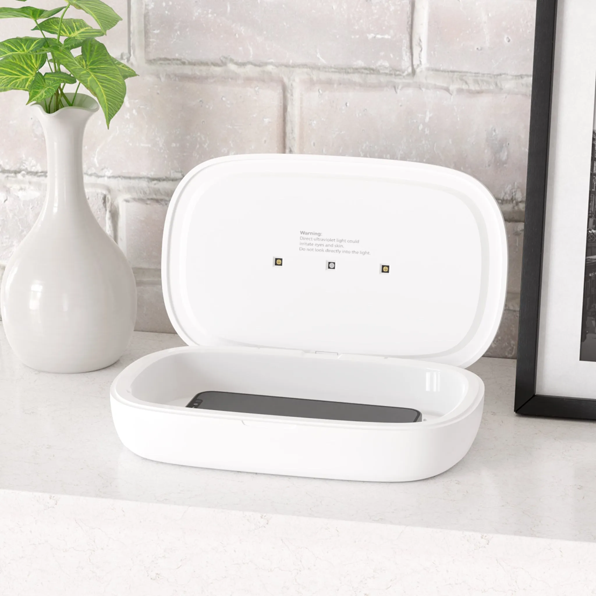 A wooden hut and a cute  garden in the rural UV Phone Sanitizer and Wireless Charging Pad
