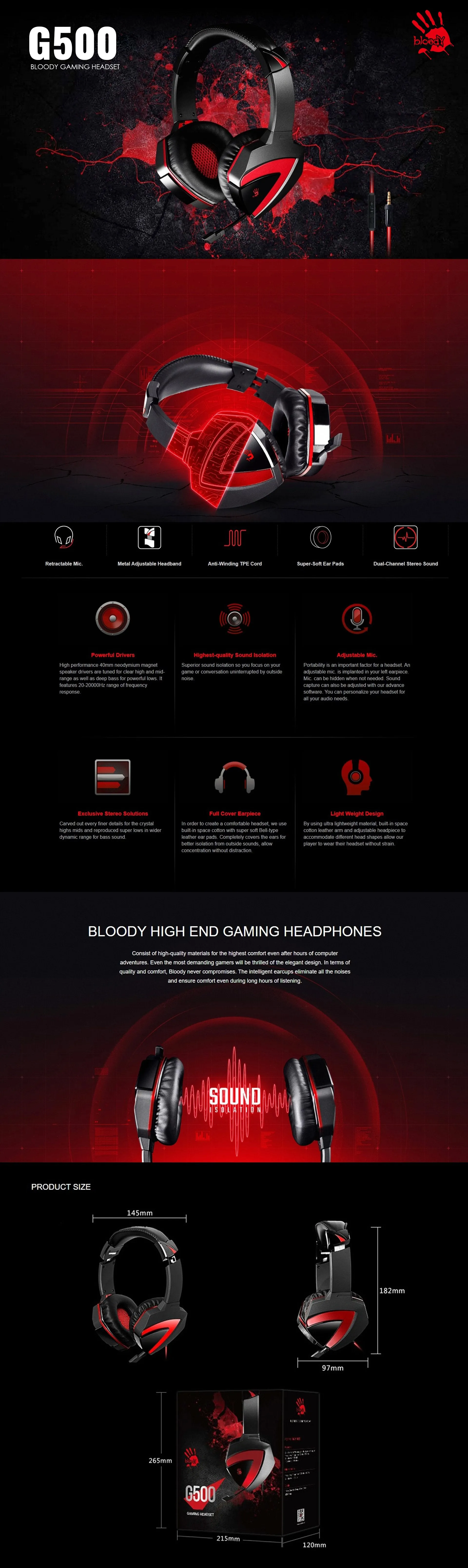 A4tech G500 Bloody Gaming Headset