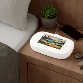 Abstract colorful countryside landscape UV Phone Sanitizer and Wireless Charging Pad