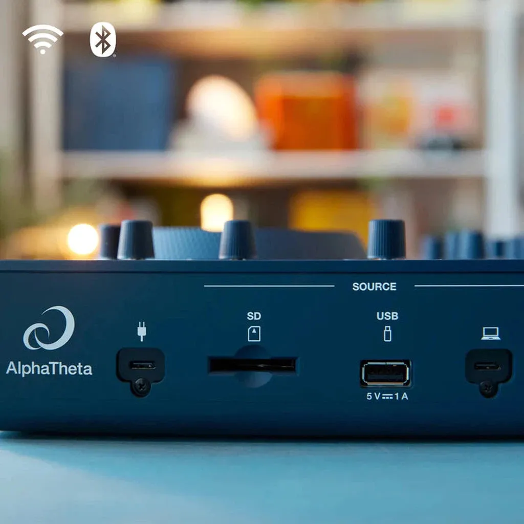AlphaTheta Omnis Duo 2-deck Portable Battery-Powered All-in-One DJ System with Bluetooth