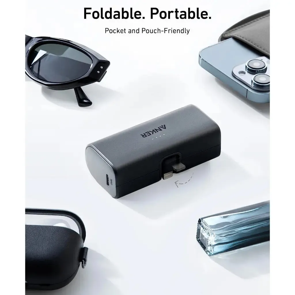 Anker Power Bank 621 Powercore 5000mAh 12W Lightning MFI Connector Portable Charger A1645