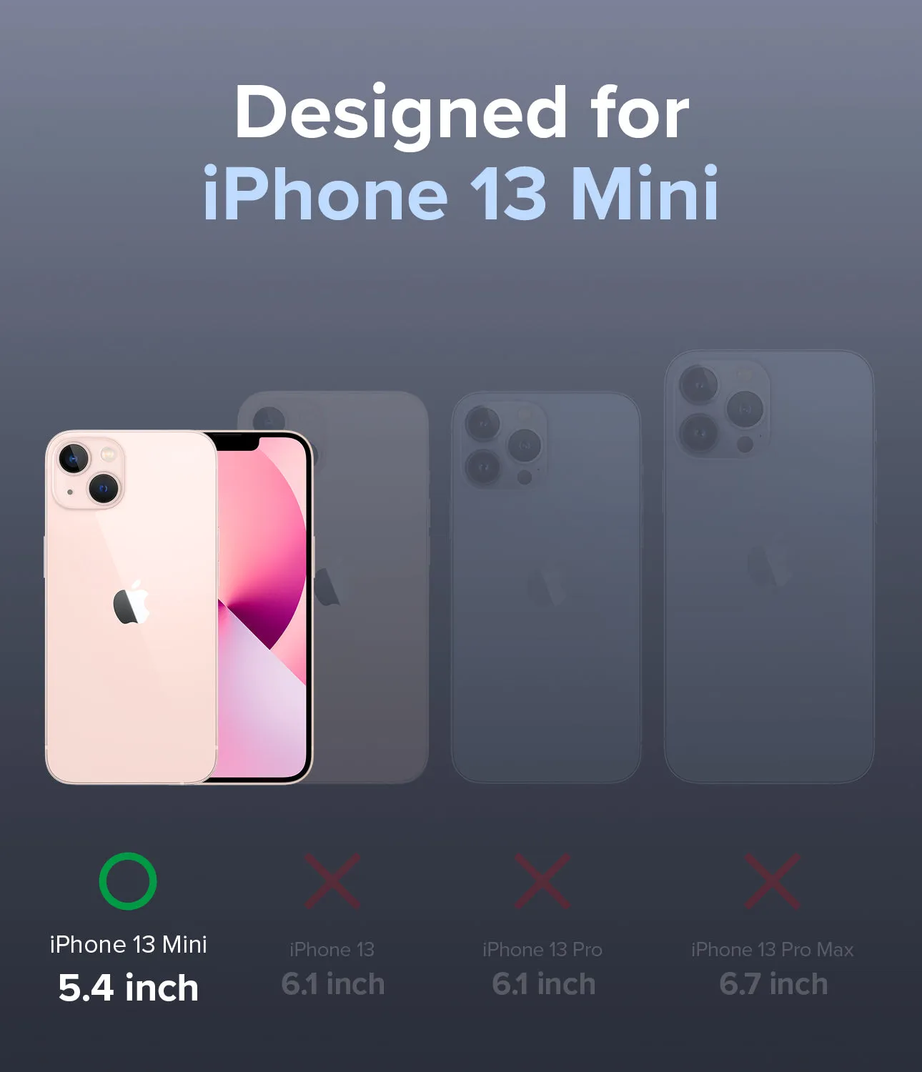 Apple iPhone 13 mini Case Cover| Air-S Series | Lavender Gray