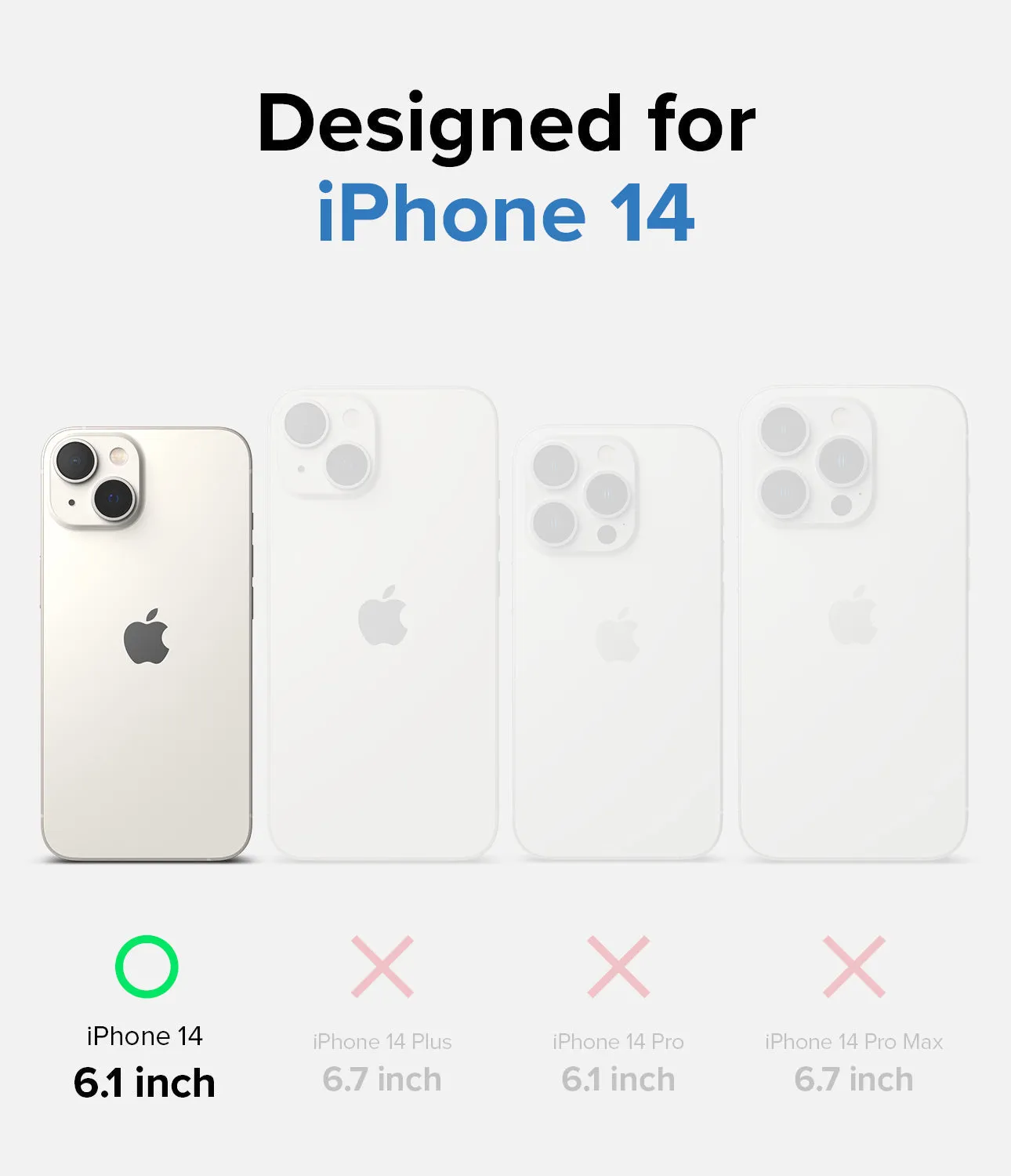 Apple Iphone 14 Case Cover| Fusion Series| Matte Clear