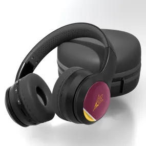 Arizona State University Sun Devils Stripe Wireless Over-Ear BT Headphones With Case