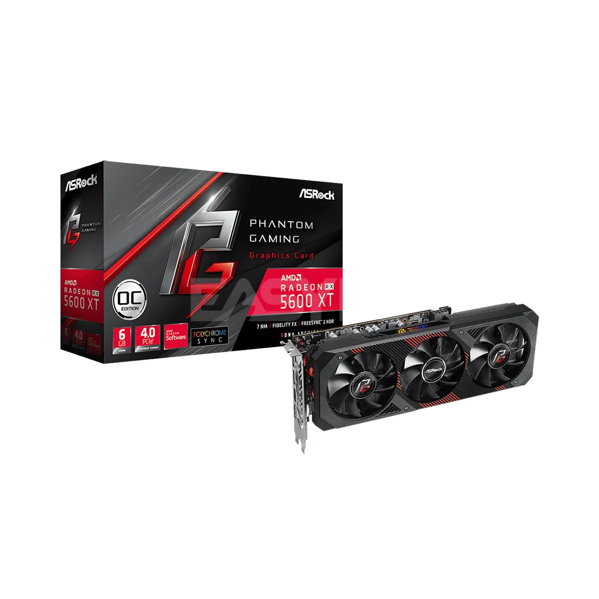 Asrock RX 5600 XT Phantom Gaming D3 OC 6gb 192bit GDdr6 Gaming Videocard
