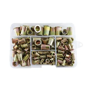 Astro Pneumatic Rn120 120Pc Steel Rivet Nut Assortment - Sae