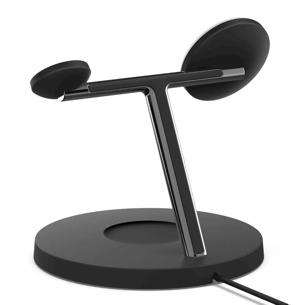 Belkin 15W Magsafe 3 in 1 Magnetic Wireless Charger For iPhone series  12/13/14/15/16 Black