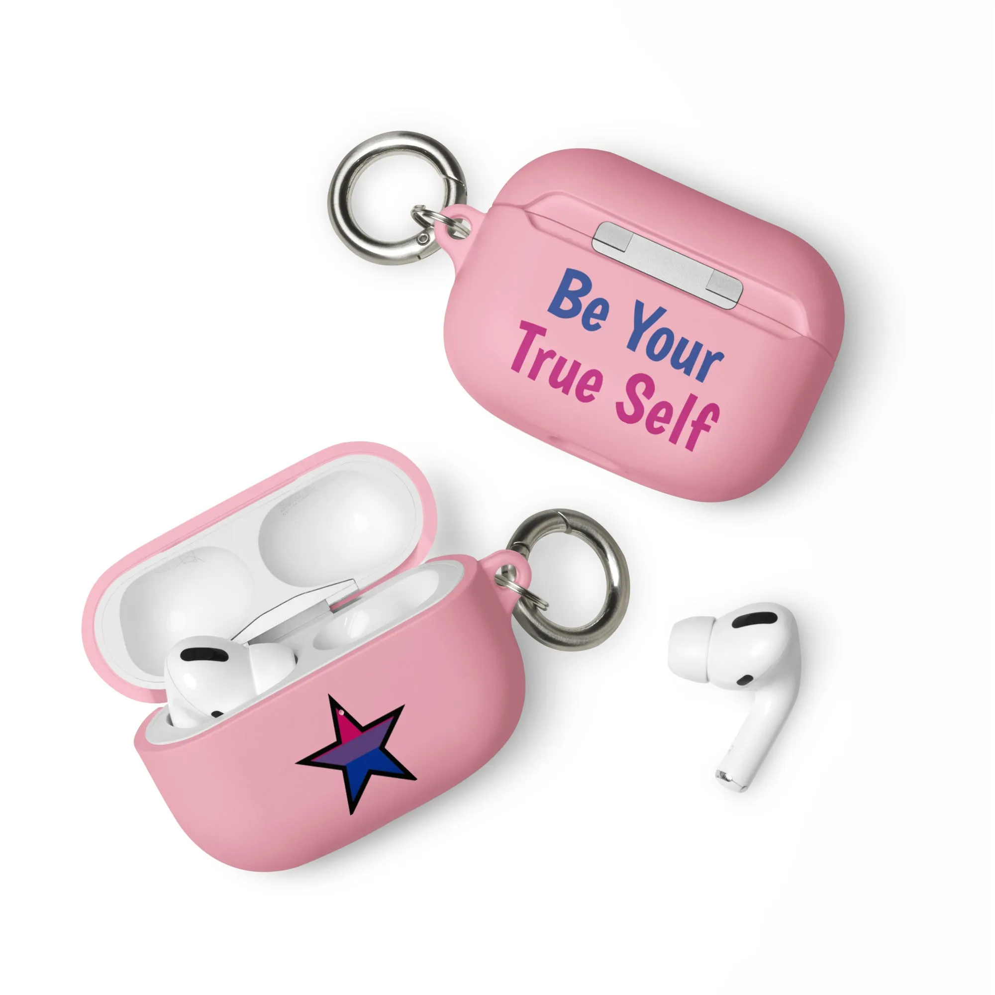 Bisexual Bi Pride Rubber Case for AirPods with Star