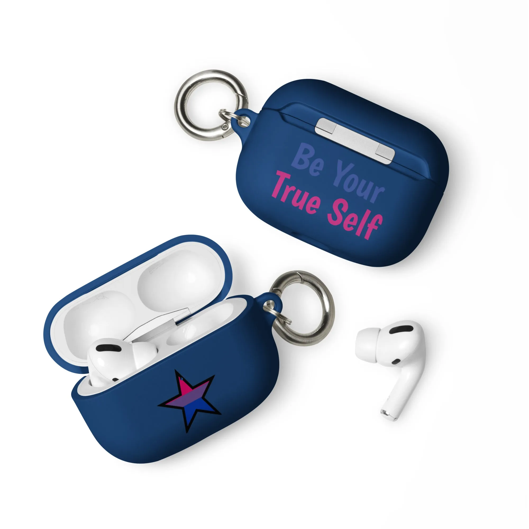 Bisexual Bi Pride Rubber Case for AirPods with Star