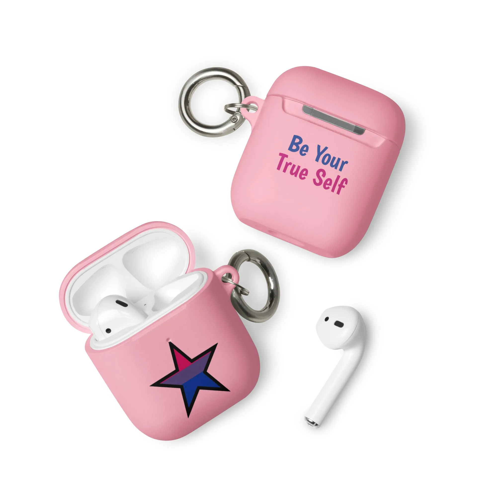 Bisexual Bi Pride Rubber Case for AirPods with Star