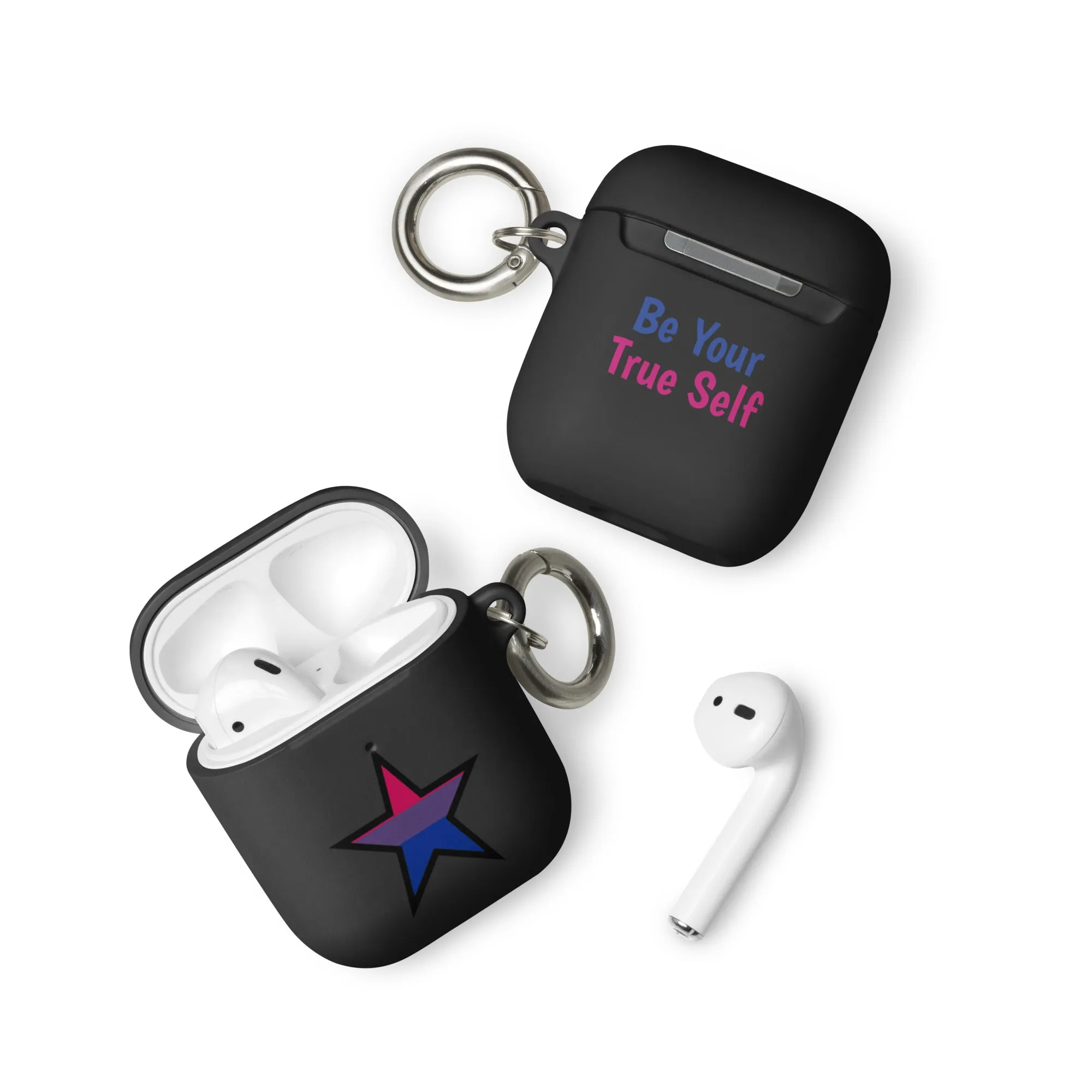Bisexual Bi Pride Rubber Case for AirPods with Star
