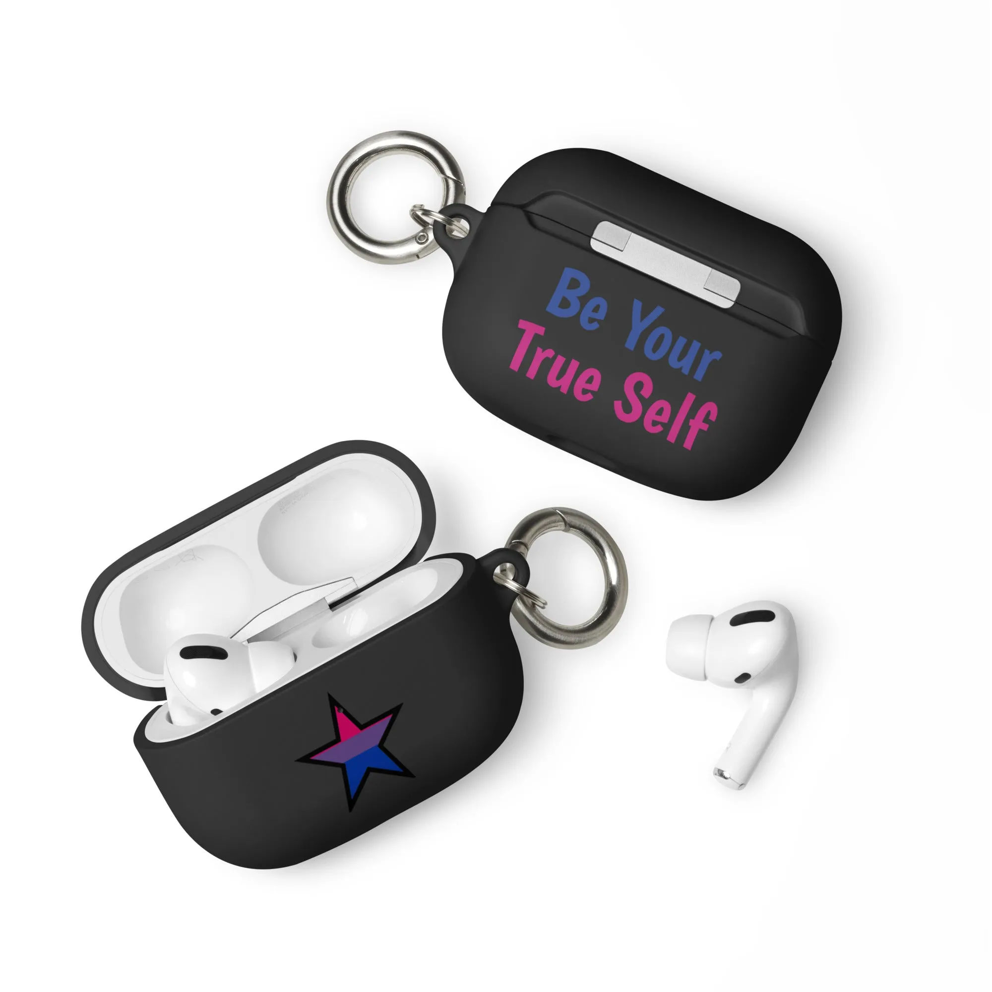 Bisexual Bi Pride Rubber Case for AirPods with Star