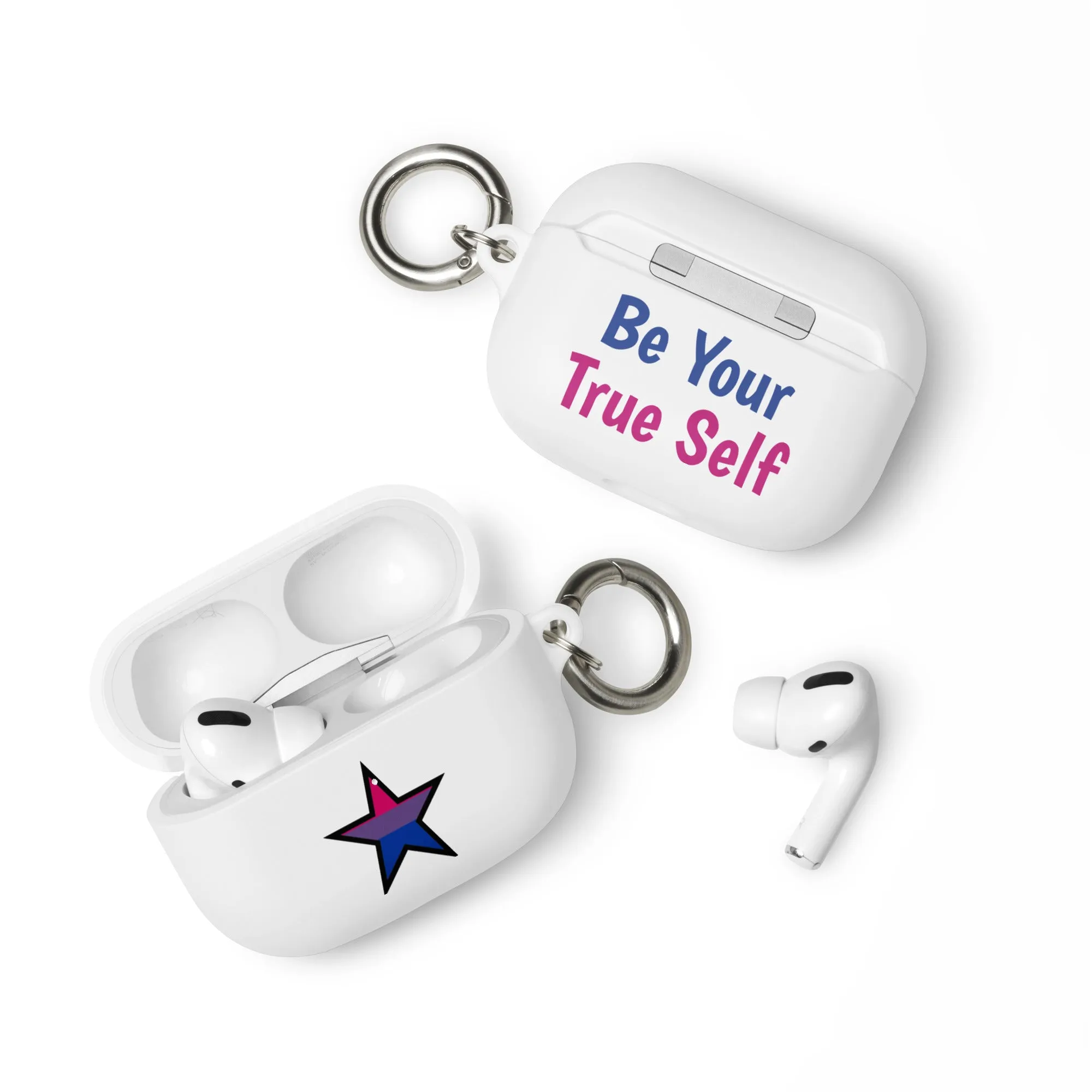 Bisexual Bi Pride Rubber Case for AirPods with Star