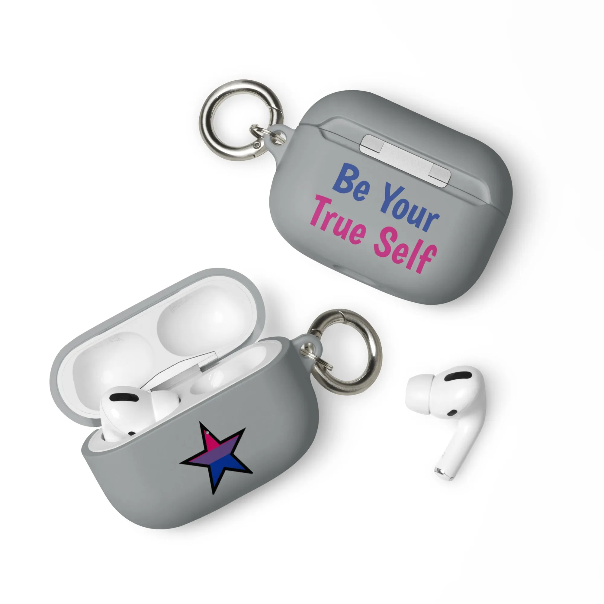 Bisexual Bi Pride Rubber Case for AirPods with Star