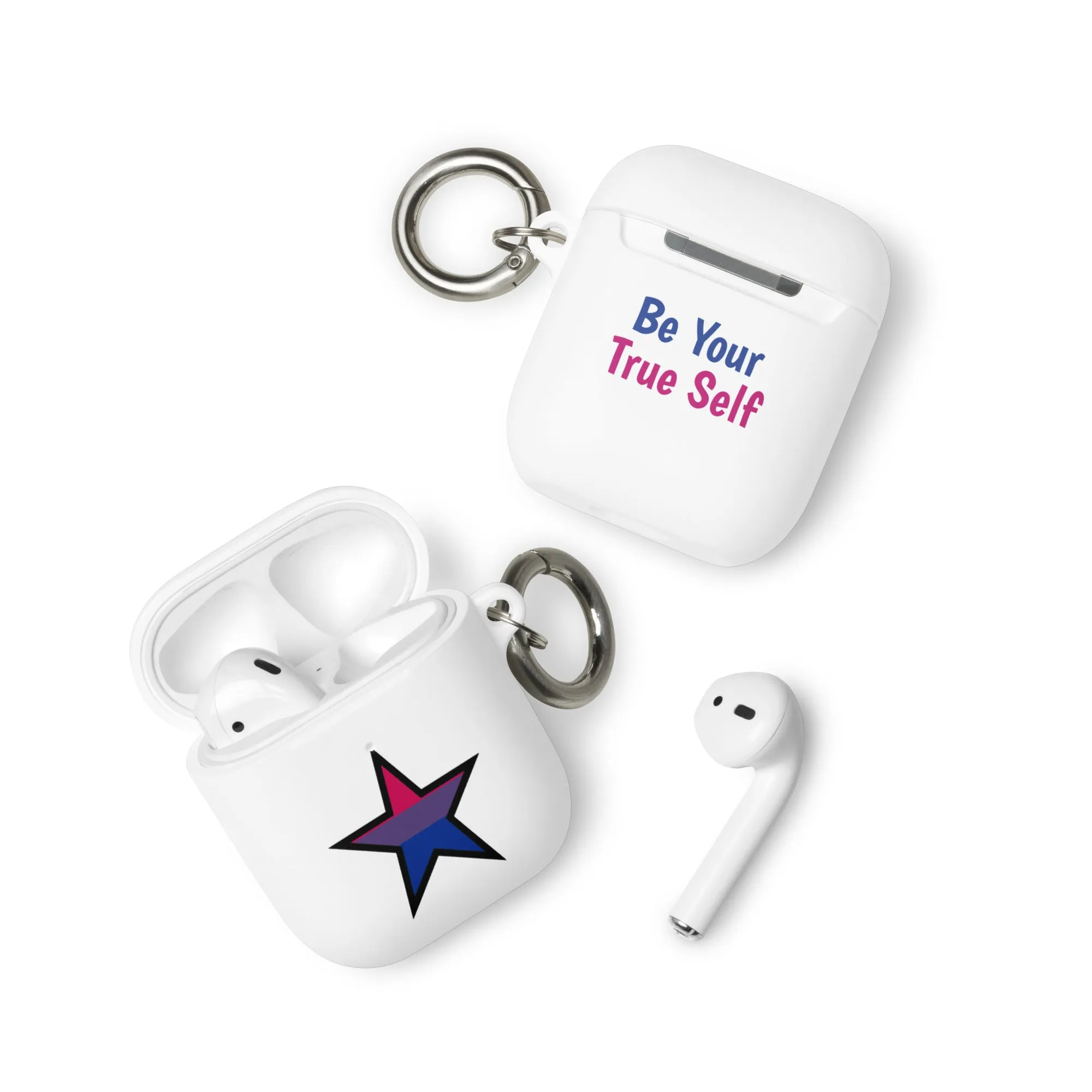 Bisexual Bi Pride Rubber Case for AirPods with Star