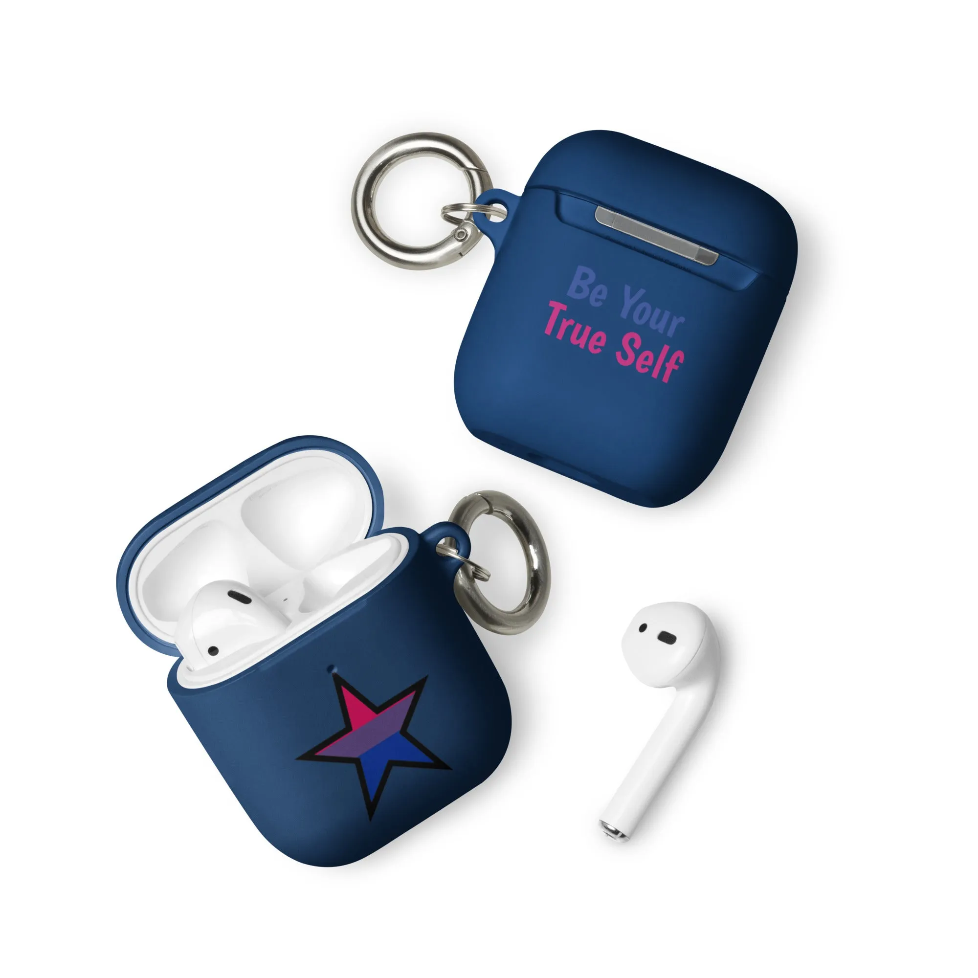 Bisexual Bi Pride Rubber Case for AirPods with Star