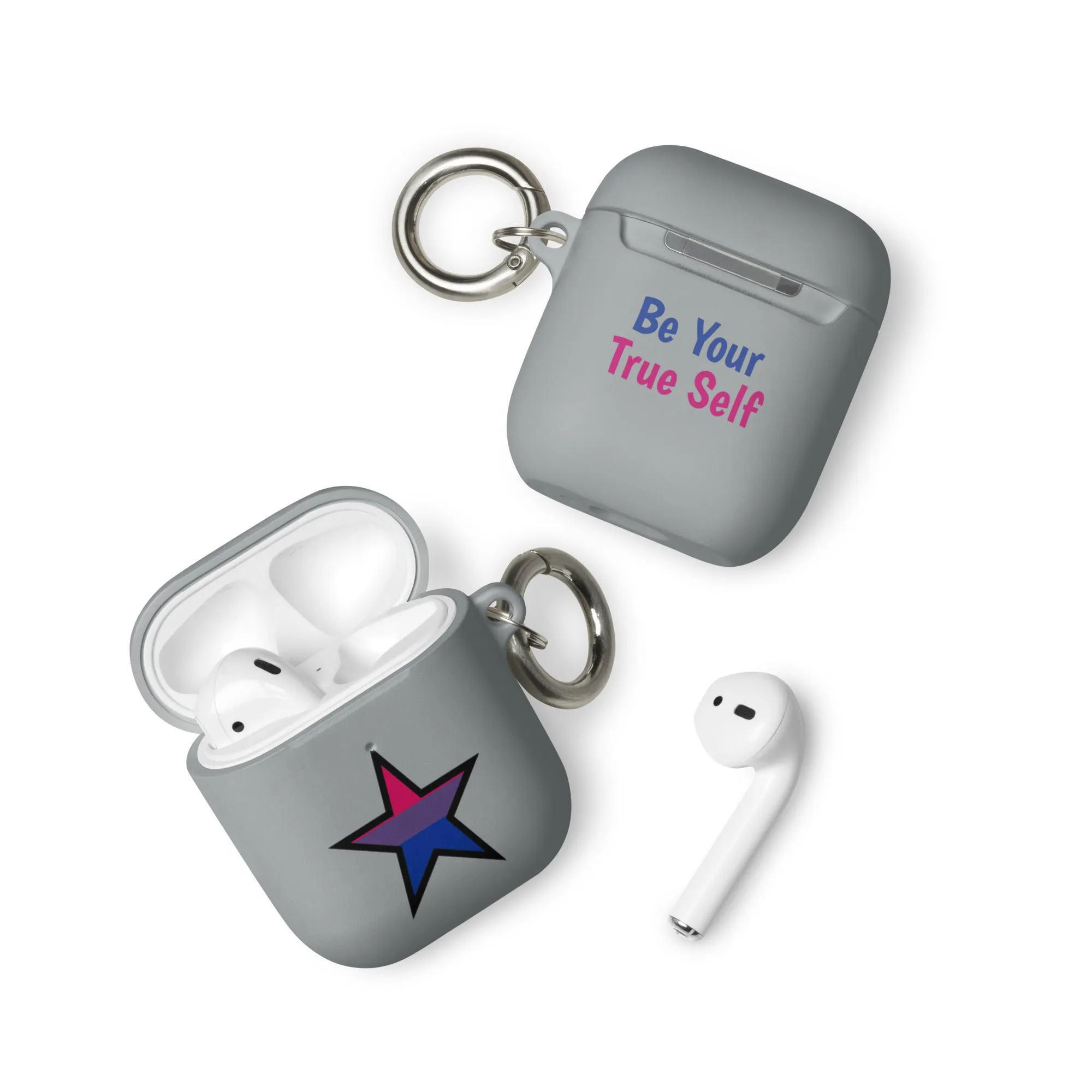 Bisexual Bi Pride Rubber Case for AirPods with Star