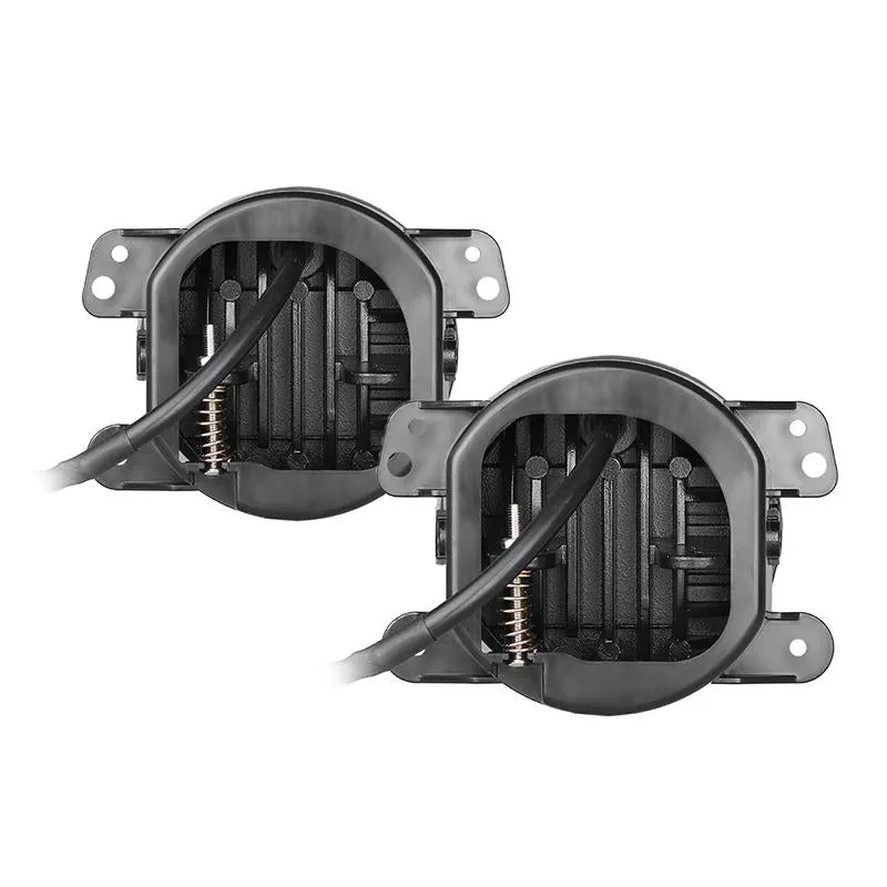 Bluetooth 4" CREE LED Fog Lights with RGB Halo Angle Eye For Jeep JK/JL/JT