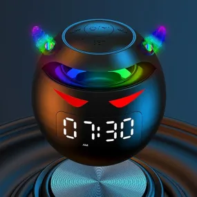 Bluetooth 5.0 Wireless Stereo Bass Surround Portable Speaker with Cool LED Lights & Alarm Clock Bluetooth 5.0 Wireless Stereo Bass Surround Portable Speaker with Cool LED Lights & Alarm Clock