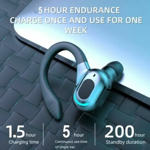 Bluetooth 5.1 Headset Wireless Earbuds Earphones Stereo Headphones Ear Hook Lot