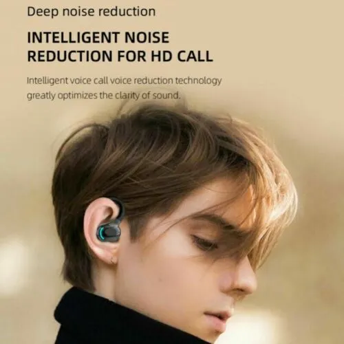 Bluetooth 5.1 Headset Wireless Earbuds Earphones Stereo Headphones Ear Hook Lot