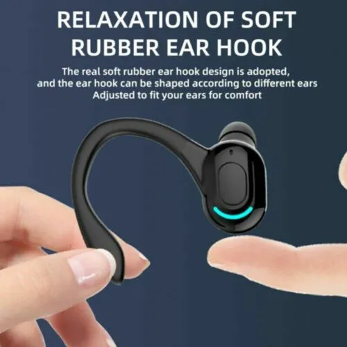 Bluetooth 5.1 Headset Wireless Earbuds Earphones Stereo Headphones Ear Hook Lot
