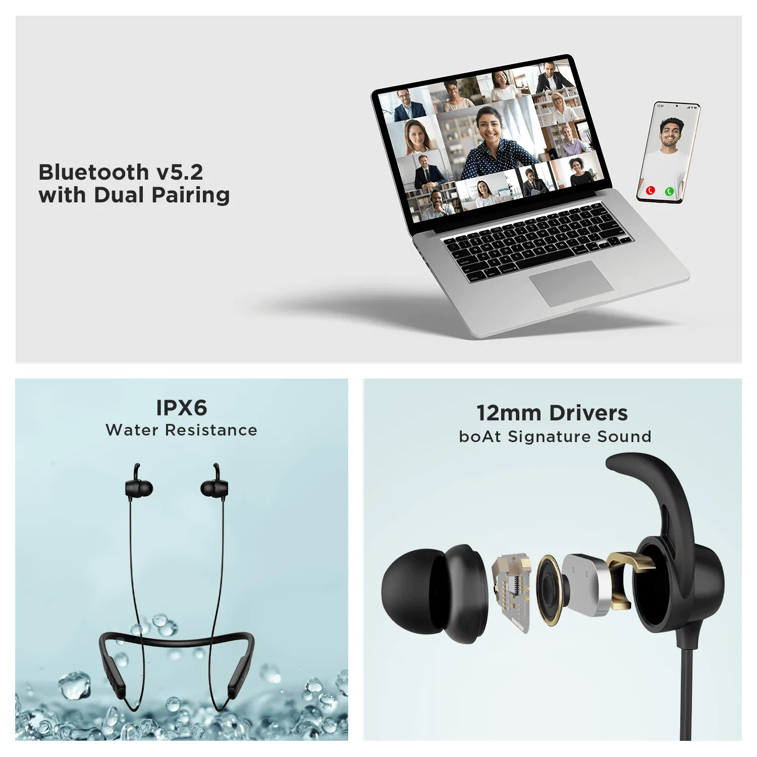 boAt Rockerz 255 Neo | Wireless Bluetooth Neckband with 12mm*2 Drivers, Upto 25Hrs Playback, Beast Mode & ENx Technology,